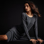 Open Seam Raglan Dress in Magma | James Perse Los Angeles