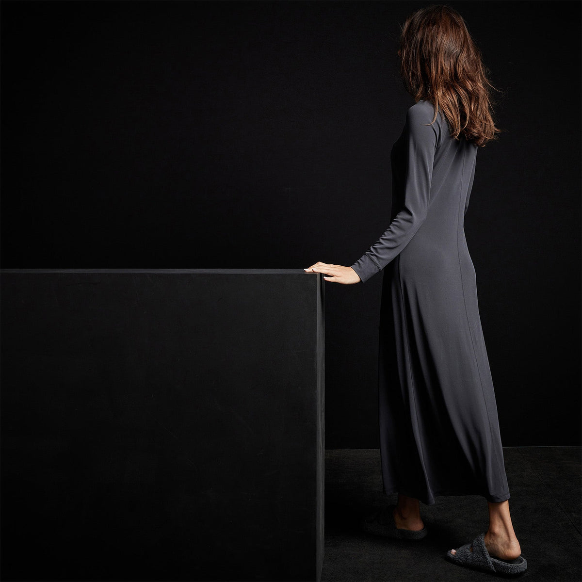 Open Seam Raglan Dress in Magma | James Perse Los Angeles