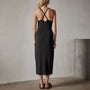Matte Jersey Apron Dress in Black | James Perse Los Angeles 