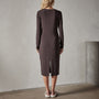 Split V Nk Jersey Shift Dress in Black Cherry | James Perse Los Angeles 