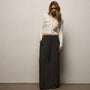 Satin Drawstring Wide Leg Pant in Hemlock Pigment | James Perse Los Angeles