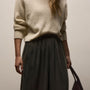 Satin Drawstring Wide Leg Pant in Hemlock Pigment | James Perse Los Angeles