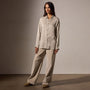 Satin Oversized Shirt in Putty Pigment | James Perse Los Angeles