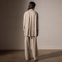 Satin Oversized Shirt in Putty Pigment | James Perse Los Angeles