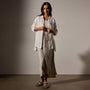 Satin Oversized Shirt in White | James Perse Los Angeles