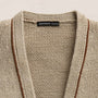 Baja Tie Front Cardigan in Natural/Tobacco | James Perse Los Angeles