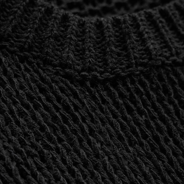 Oversized Cotton Linen Beach Sweater in Black | James Perse Los Angeles