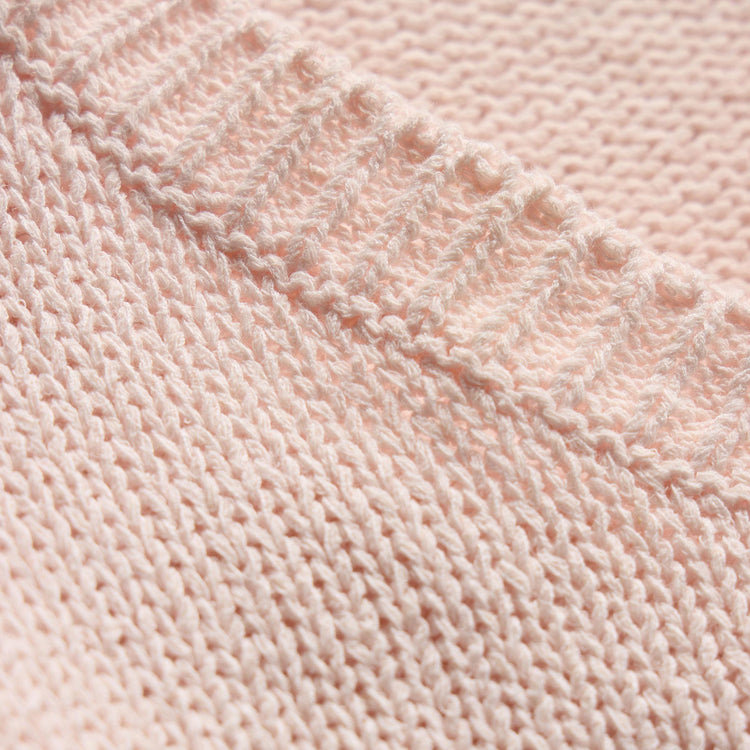 Cotton Linen V Neck Boxy Sweater In Light Rose Quartz | James Perse Los Angeles