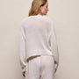 Cotton Linen V Neck Boxy Sweater in Off White | James Perse Los Angeles