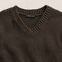 Cotton Linen V Neck Boxy Sweater In Storm | James Perse Los Angeles