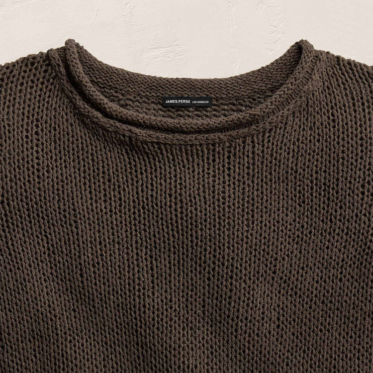 Cotton Linen Pullover Sweater - Storm