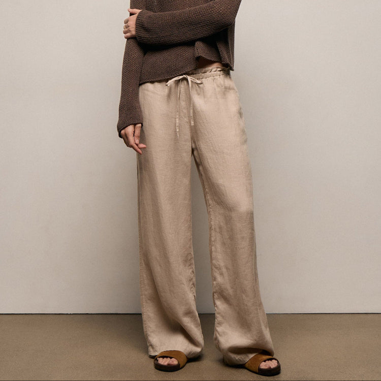 Linen Pant - Stone