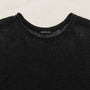 Cotton Linen Open Knit Tunic with Fringe in Black | James Perse Los Angeles