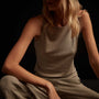 Tencel Cashmere Ribbed Tank - Mineral | James Perse Los Angeles
