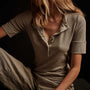 Tencel Cashmere Rib Henley - Mineral | James Perse Los Angeles