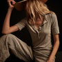 Tencel Cashmere Rib Henley - Mineral | James Perse Los Angeles