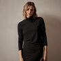 Tencel Cashmere Turtleneck in Black | James Perse Los Angeles