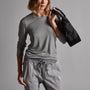 Tencel Cashmere Crewneck in Breeze | James Perse Los Angeles