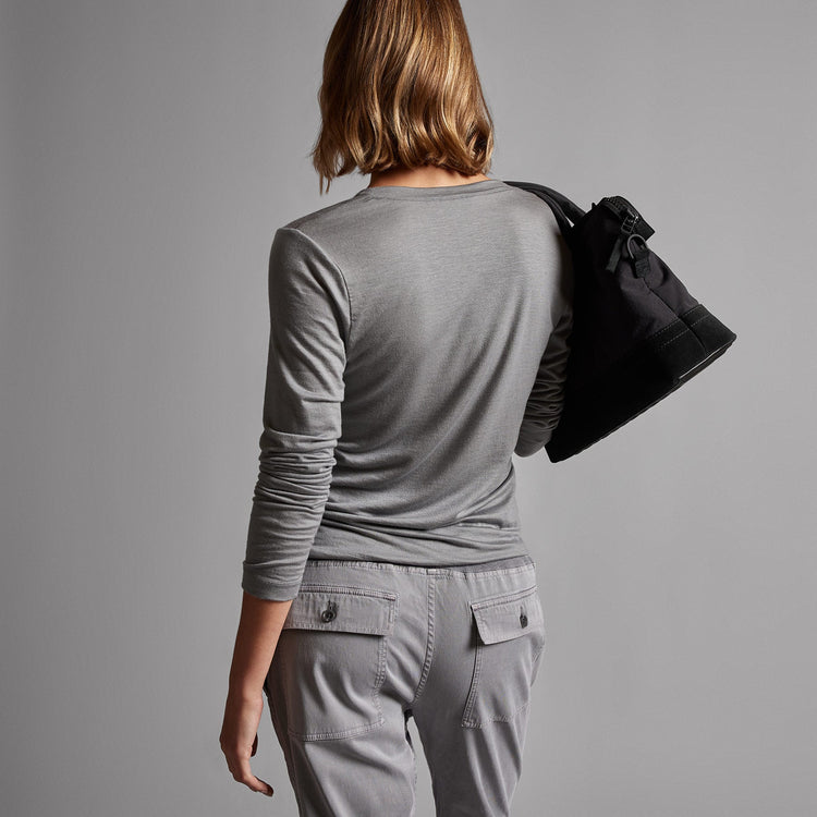 Tencel Cashmere Crewneck in Breeze | James Perse Los Angeles