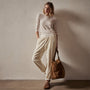 Tencel Cashmere Crewneck in Canvas | James Perse Los Angeles