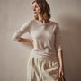 Tencel Cashmere Crewneck in Canvas | James Perse Los Angeles