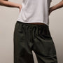 Fine Cotton Twill Crop Pant in Dark Olive | James Perse Los Angeles