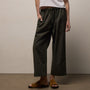 Fine Cotton Twill Crop Pant in Dark Olive | James Perse Los Angeles