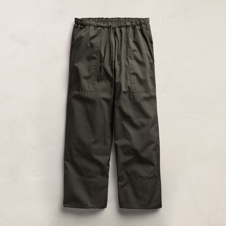 Fine Cotton Twill Crop Pant In Dark Olive | James Perse Los Angeles