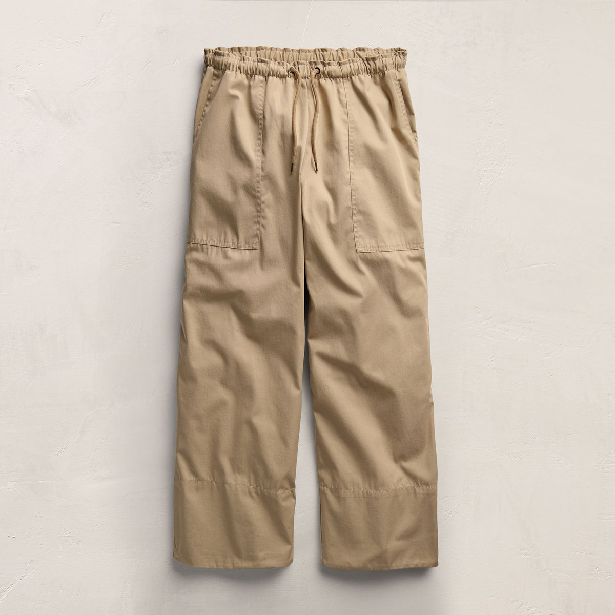 Fine Cotton Twill Crop Pant In Light Khaki | James Perse Los Angeles