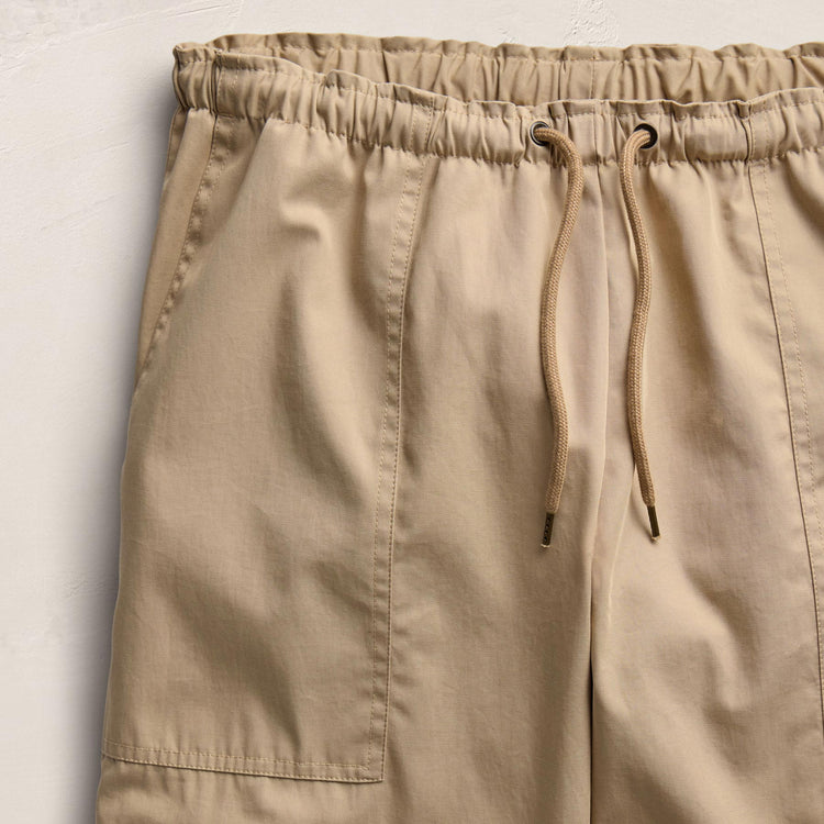Fine Cotton Twill Crop Pant In Light Khaki | James Perse Los Angeles