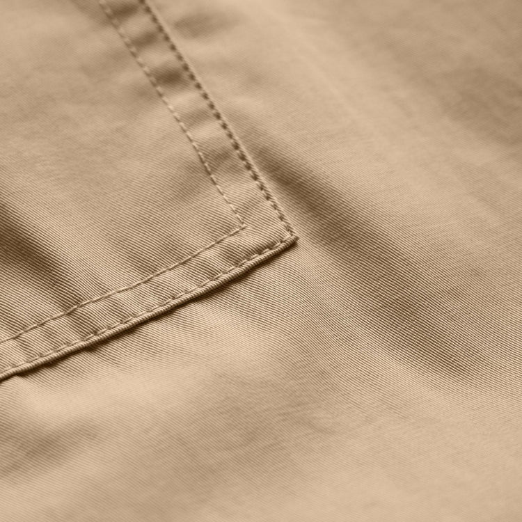 Fine Cotton Twill Crop Pant In Light Khaki | James Perse Los Angeles
