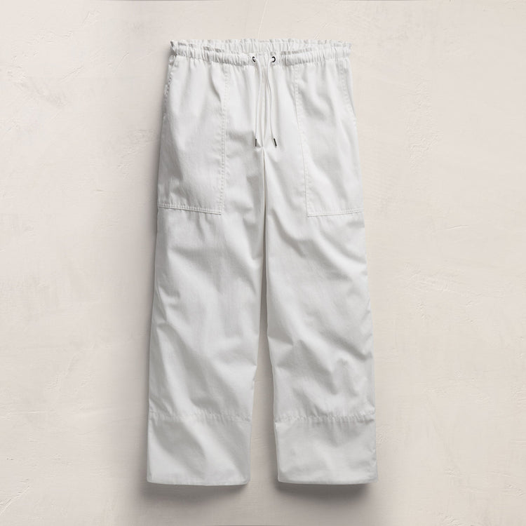 Fine Cotton Twill Crop Pant In White | James Perse Los Angeles