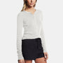 Tubular Fine Rib Henley Top In Oyster | James Perse Los Angeles
