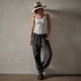 Tencel Linen Balloon Pant in Magma Pigment | James Perse Los Angeles