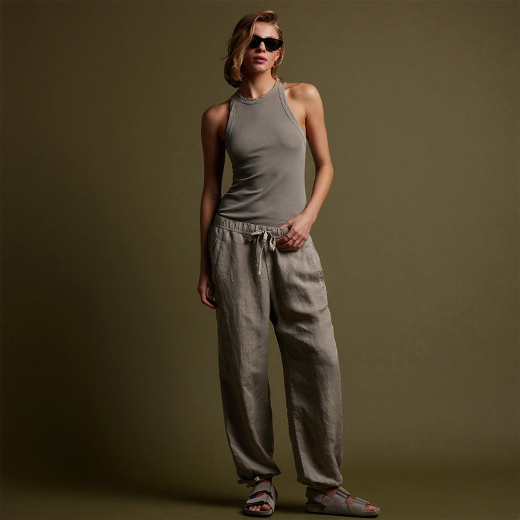 Tencel Linen Balloon Pant in Mineral Pigment | James Perse Los Angeles