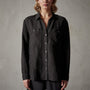 El Matador Linen Shirt in Black | James Perse Los Angeles