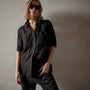 El Matador Linen Shirt in Black | James Perse Los Angeles