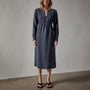 Empire Seam Open Front Dress in Blue Oil | James Perse Los Angeles 