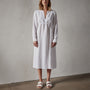 Empire Seam Open Front Dress in White | James Perse Los Angeles 