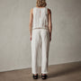 Sleeveless Linen Blend Jumpsuit in Everest White Pigment | James Perse Los Angeles