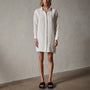 Pacific Linen Shirt Dress in Everest White Pigment | James Perse Los Angeles