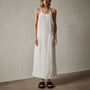Zuma Linen Halter Dress in Everest White Pigment | James Perse Los Angeles