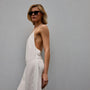 Zuma Linen Halter Dress in Everest White Pigment | James Perse Los Angeles