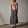 Zuma Linen Halter Dress in Magma Pigment | James Perse Los Angeles