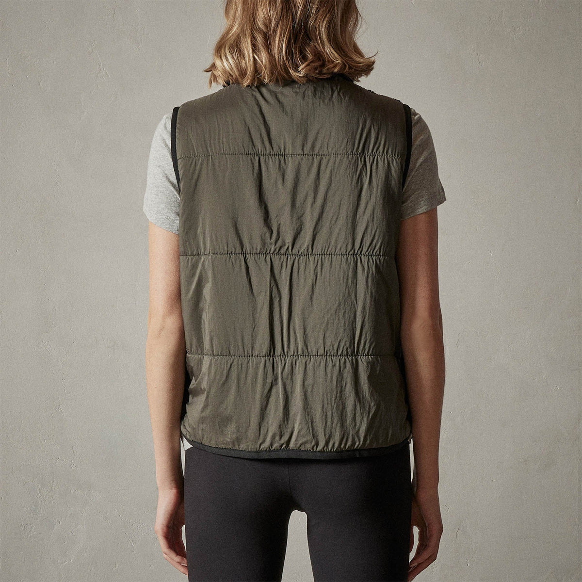 Side Zip Sherpa Vest in Black | James Perse Los Angeles
