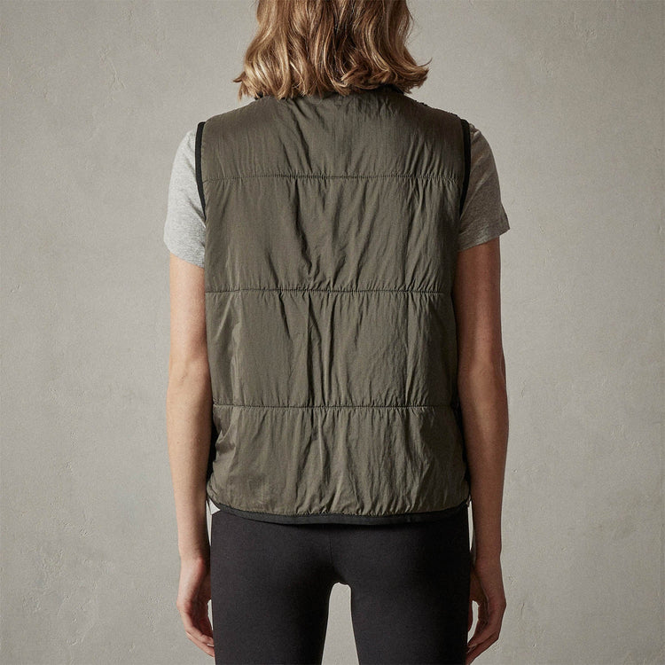 Side Zip Sherpa Vest in Black | James Perse Los Angeles