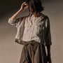 Pocket Cropped Shirt in White | James Perse Los Angeles