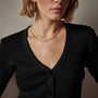 Cotton Cashmere Rib Cardigan in Black | James Perse Los Angeles