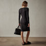 Cotton Cashmere Bateau Dress in Black | James Perse Los Angeles