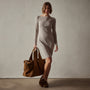 Cotton Cashmere Bateau Dress in Toast | James Perse Los Angeles